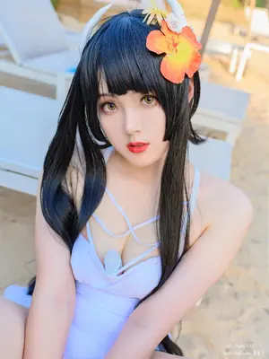 Natsuko夏夏子 - 碧蓝航线 比叡 泳装_47