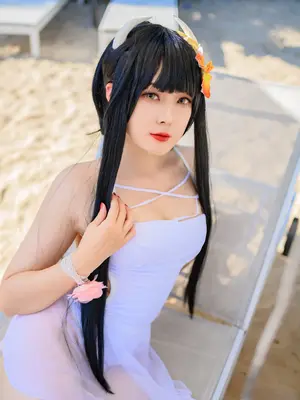 Natsuko夏夏子 - 碧蓝航线 比叡 泳装_04