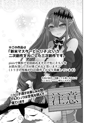 [ふらふらトキシン (荒野 沖)] 新米マスターとトリ子(・・・・・・の後日談的な3次創作みたいな本) (Fate／Grand Order) [DL版]_03