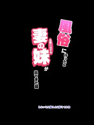[きれいなお姉さんは好きです会 (寝袋)] 風俗に行ったらお堅いはずの妻の妹が出てきた話_36