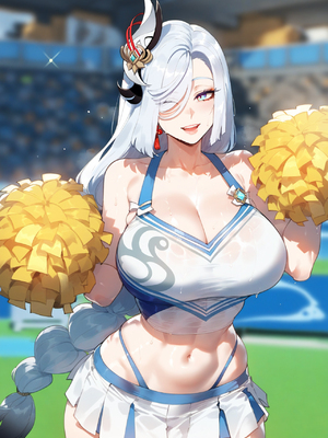 [MiyuAi] Shenhe's Cheer Tryouts (Extras) - Genshin Impact (Patreon) (AI Generated)_0017