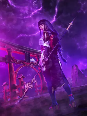 Lady Melamori - Raiden Shogun Lingerie (Full Set)_17
