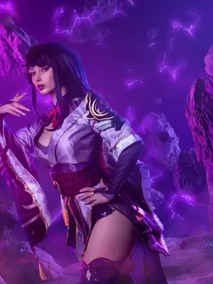 Lady Melamori - Raiden Shogun Lingerie (Full Set)_18