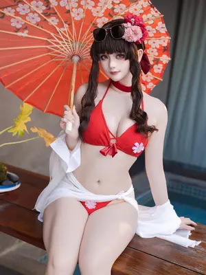 屿鱼 - Sakura 水着_14