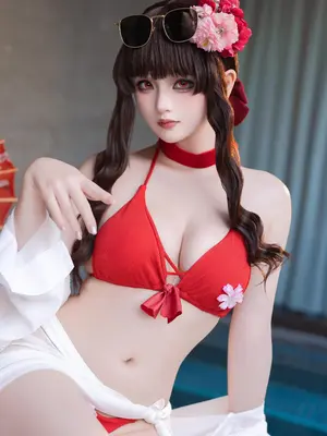 屿鱼 - Sakura 水着_03