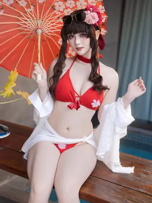 屿鱼 - Sakura 水着_02