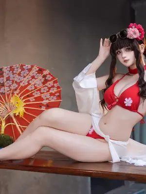 屿鱼 - Sakura 水着_05