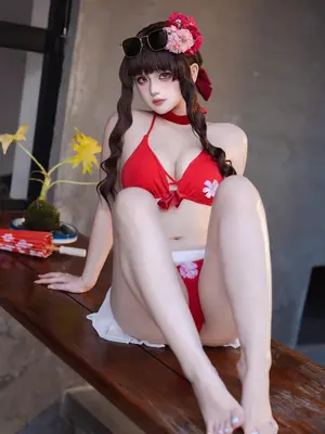 屿鱼 - Sakura 水着_06