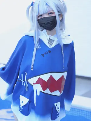 [甘噛みはむちゃん (はむ)]ぐらぐらキュート_ちびサメの水遊び_031