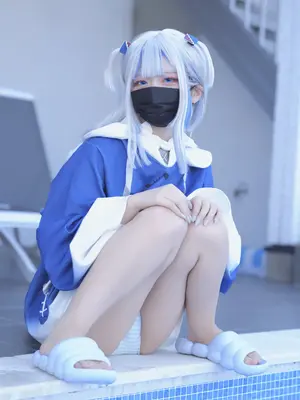 [甘噛みはむちゃん (はむ)]ぐらぐらキュート_ちびサメの水遊び_027