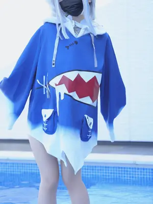 [甘噛みはむちゃん (はむ)]ぐらぐらキュート_ちびサメの水遊び_030