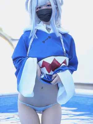 [甘噛みはむちゃん (はむ)]ぐらぐらキュート_ちびサメの水遊び_035