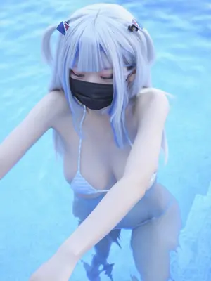 [甘噛みはむちゃん (はむ)]ぐらぐらキュート_ちびサメの水遊び_061