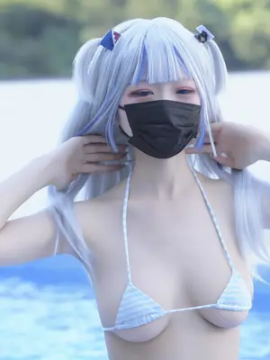 [甘噛みはむちゃん (はむ)]ぐらぐらキュート_ちびサメの水遊び_053