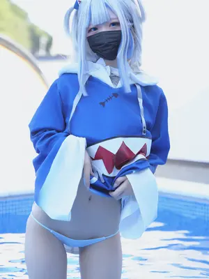 [甘噛みはむちゃん (はむ)]ぐらぐらキュート_ちびサメの水遊び_033