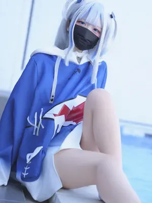 [甘噛みはむちゃん (はむ)]ぐらぐらキュート_ちびサメの水遊び_018