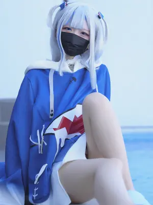 [甘噛みはむちゃん (はむ)]ぐらぐらキュート_ちびサメの水遊び_017