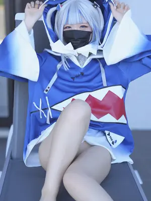 [甘噛みはむちゃん (はむ)]ぐらぐらキュート_ちびサメの水遊び_083