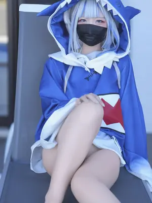 [甘噛みはむちゃん (はむ)]ぐらぐらキュート_ちびサメの水遊び_082