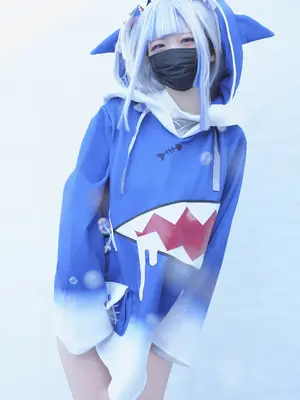 [甘噛みはむちゃん (はむ)]ぐらぐらキュート_ちびサメの水遊び_005