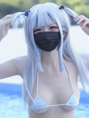 [甘噛みはむちゃん (はむ)]ぐらぐらキュート_ちびサメの水遊び_052