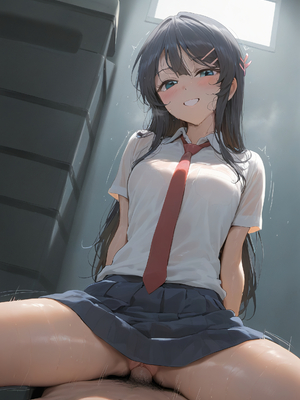 [Misaaki] 樱岛麻衣-制服足交 Sakurajima_Mai [AI Generated]_045