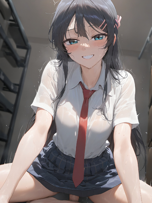 [Misaaki] 樱岛麻衣-制服足交 Sakurajima_Mai [AI Generated]_046