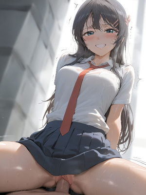[Misaaki] 樱岛麻衣-制服足交 Sakurajima_Mai [AI Generated]_047