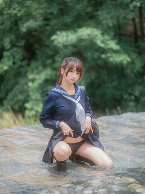 [しずく（原魔物喵）] 川で水遊び_00036
