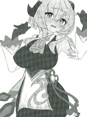 (C105) [アカメチャンホンポ (アカメ)] 甘雨にスケベな事をする本 (原神)｜ 对甘雨做色色的事情本 [中国翻訳] [水印]_02