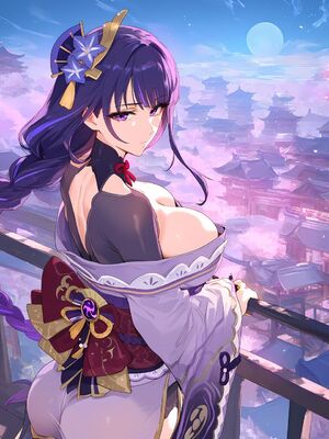 [Ecchi AI] Raiden Shogun x Wedding Dress (AI Generated)_00000081