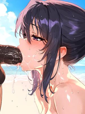 [Ecchi AI] Rias Gremory & Akeno Himejima X BBC Beach Trip (AI Generated)_065_1_65
