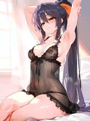 [Ecchi AI] Rias Gremory & Akeno Himejima X BBC Beach Trip (AI Generated)_093_1_2