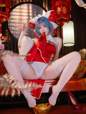 清水由乃 - 碧蓝航线 柴郡 新春旗袍_23