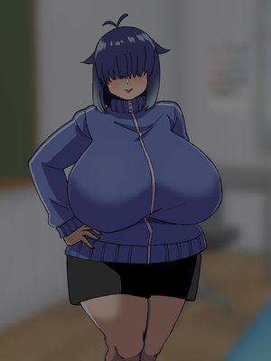 [よもぎもぎ] メカクレ爆乳先輩がマジでエロい!〜ドスケベ乳房が大爆発〜_220