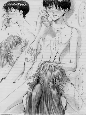 [Krutta Fan (Krutta)] Evangelion Pencil Sketches_524490_Asuka_Langley_Sohryu_Neon_Genesis_Evangelion_Shinji_Ikari
