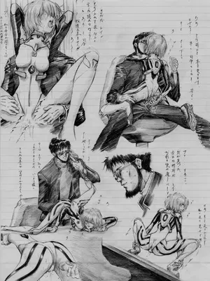 [Krutta Fan (Krutta)] Evangelion Pencil Sketches_524493_Gendo_Ikari_Neon_Genesis_Evangelion_rei_ayanami