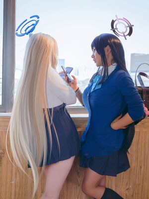 是一只熊仔吗&一北亦北 - 蔚蓝档案 一之濑明日奈&角楯花凛 真爱版_069