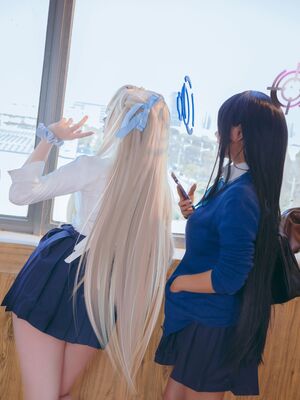 是一只熊仔吗&一北亦北 - 蔚蓝档案 一之濑明日奈&角楯花凛 真爱版_070