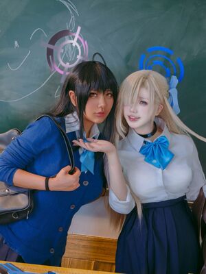 是一只熊仔吗&一北亦北 - 蔚蓝档案 一之濑明日奈&角楯花凛 真爱版_073