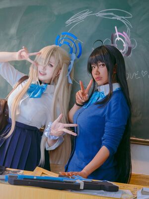 是一只熊仔吗&一北亦北 - 蔚蓝档案 一之濑明日奈&角楯花凛 真爱版_075