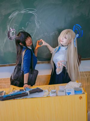 是一只熊仔吗&一北亦北 - 蔚蓝档案 一之濑明日奈&角楯花凛 真爱版_076