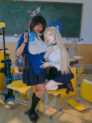 是一只熊仔吗&一北亦北 - 蔚蓝档案 一之濑明日奈&角楯花凛 真爱版_078