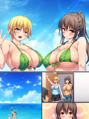 [一億万軒茶屋(血湧肉オドル)]巨乳人妻姉妹と無人島で夫婦ごっこイチャラブセックス_0034