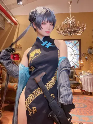 蔚蓝档案，妃咲，旗袍，_05