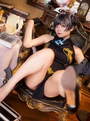 蔚蓝档案，妃咲，旗袍，_09