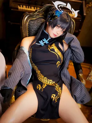 蔚蓝档案，妃咲，旗袍，_23