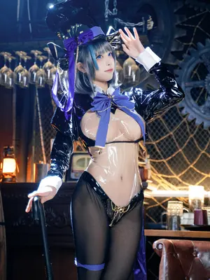 非裸体，逆兔女郎，碧蓝航线，柴郡，黑丝_03