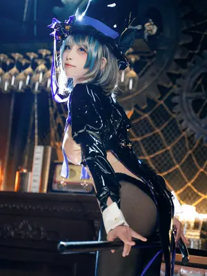 非裸体，逆兔女郎，碧蓝航线，柴郡，黑丝_05