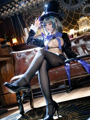 非裸体，逆兔女郎，碧蓝航线，柴郡，黑丝_08